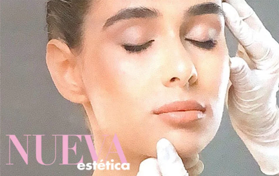 Portada de la revista Nueva Estética con imagen de mujer y título sobre radiofrecuencia facial con plasma, Dr. Ángel Juárez